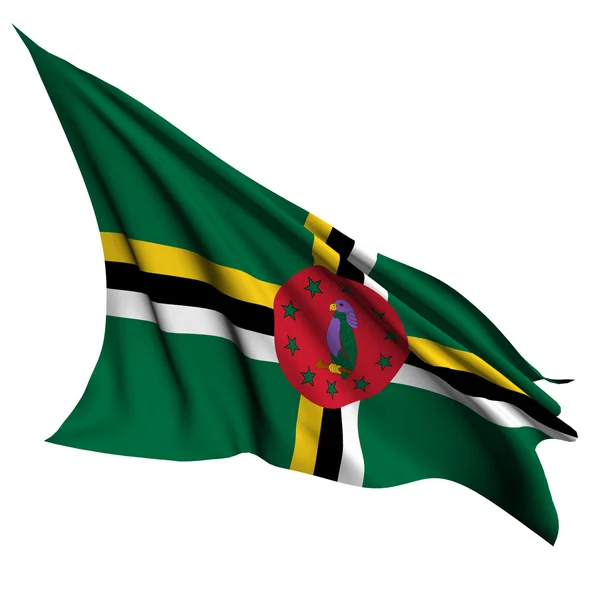 Dominica bandeira renderizar ilustração — Fotografia de Stock