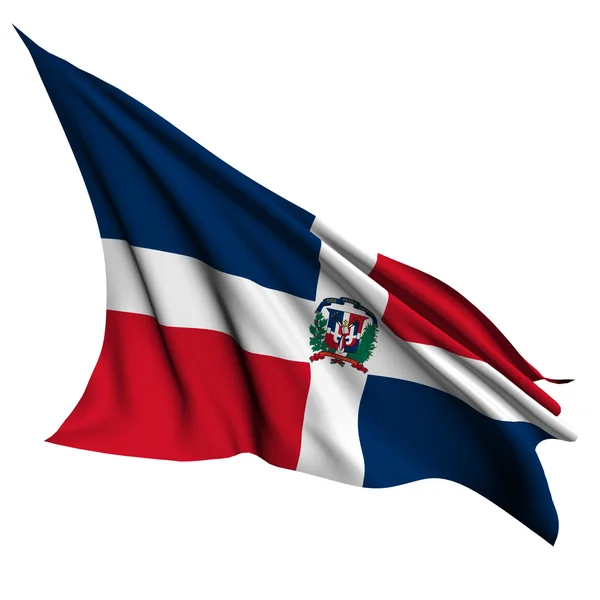 ドミニカ共和国の国旗をレンダリングの図 — ストック写真