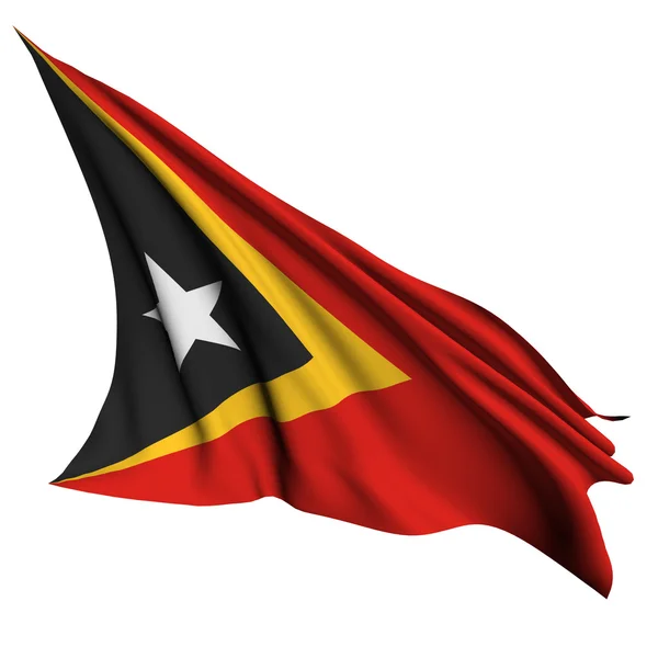Oost-timor vlag renderen illustratie — Stockfoto