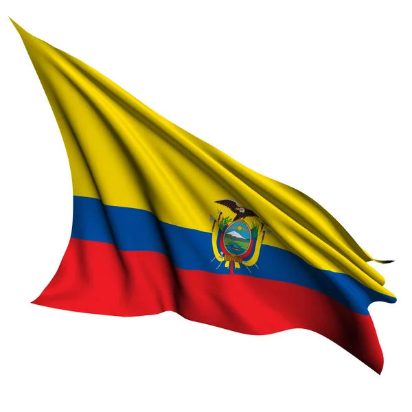 Bandera de Ecuador render illustration — Foto de Stock