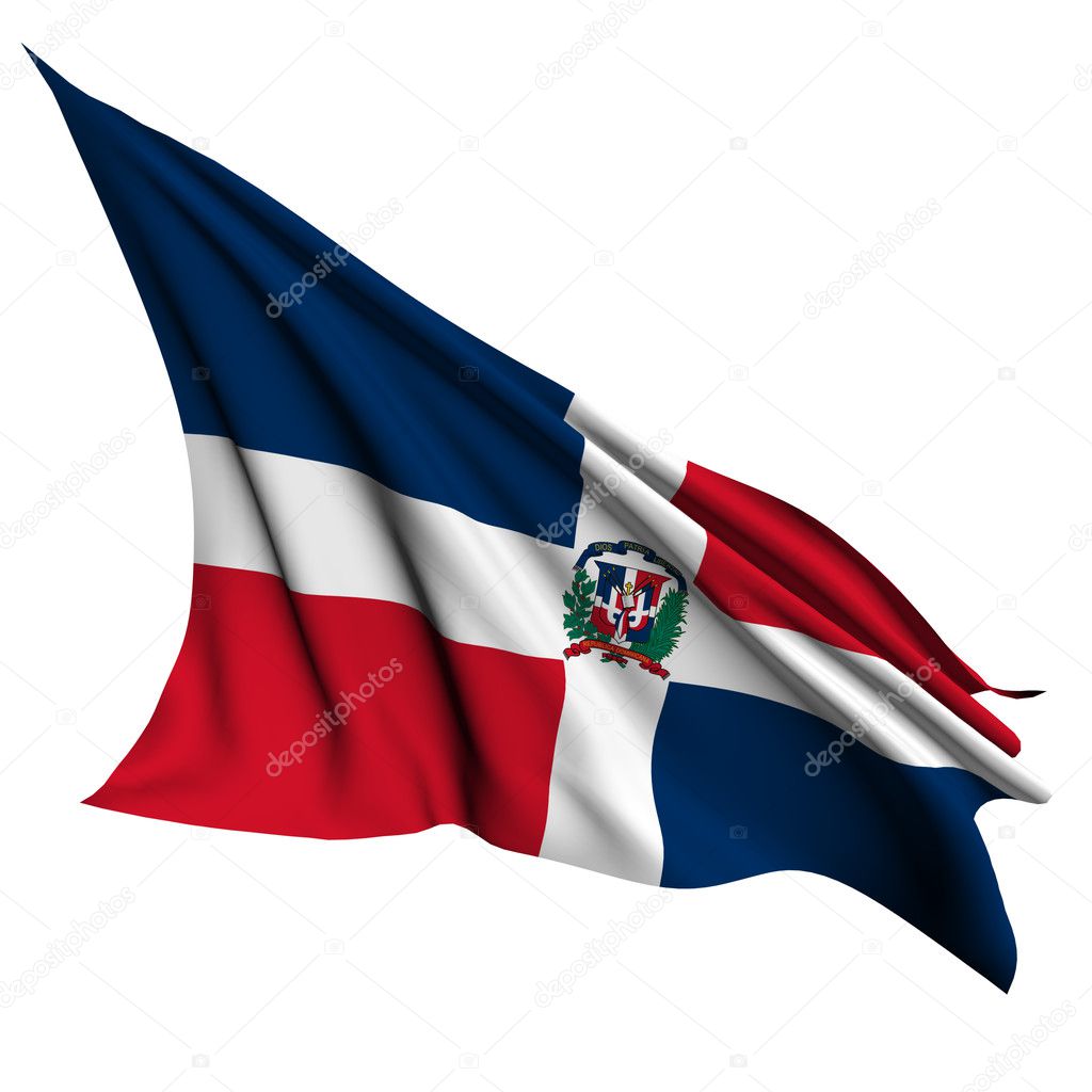 Dominican Republic flag render illustration