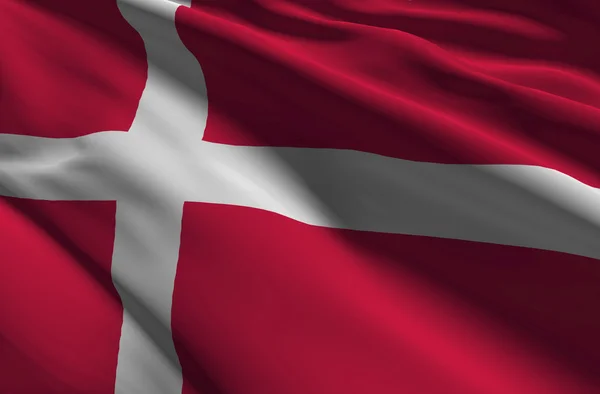 Dänemark-Flagge — Stockfoto