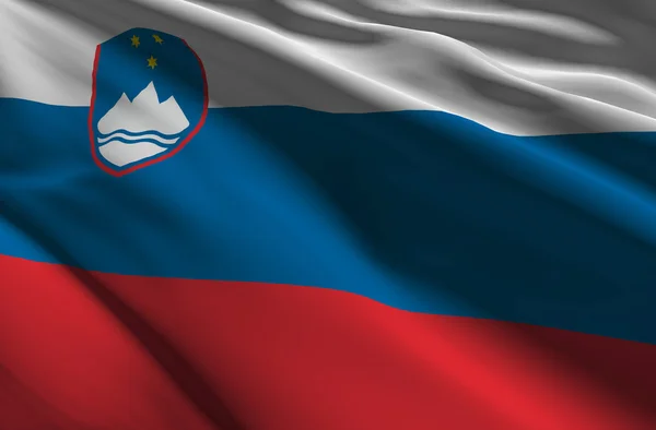 斯洛文尼亚国旗 — 图库照片