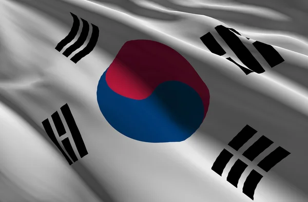 Südkoreanische Flagge — Stockfoto