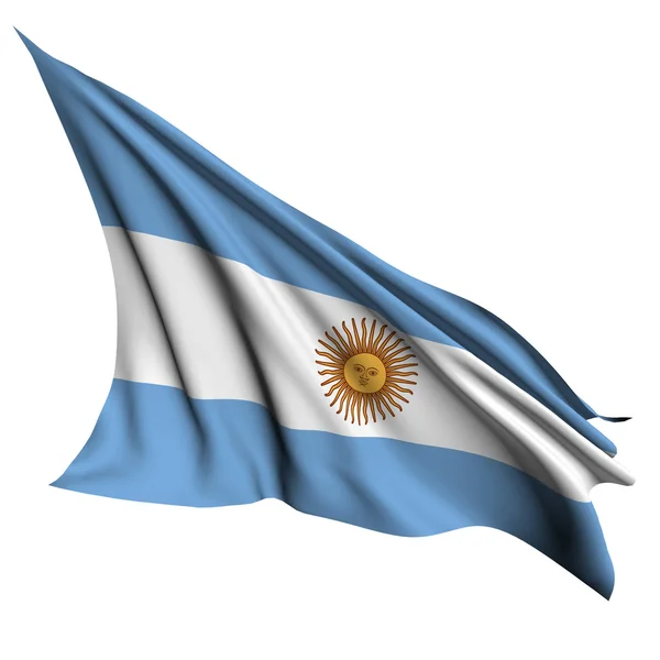Argentina vlajky vykreslit obrázek — Stock fotografie
