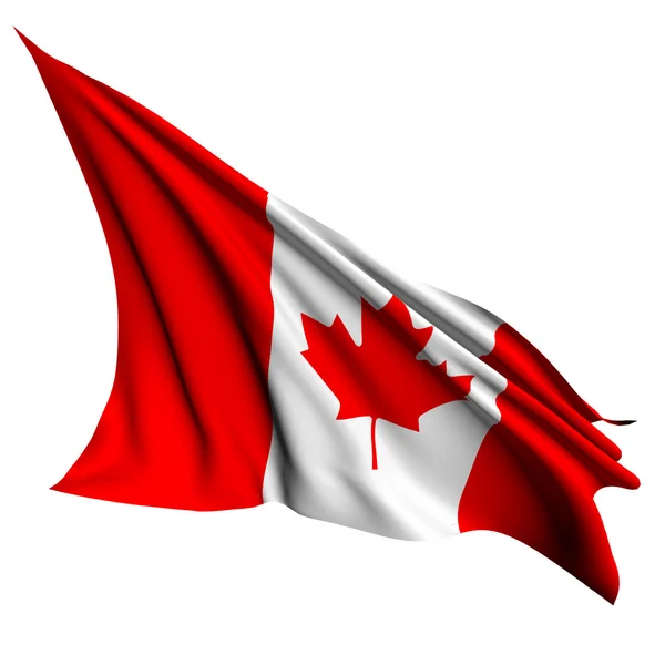 Ilustração renderização bandeira do Canadá — Fotografia de Stock