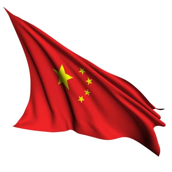 China flag render illustration — Stock Photo, Image