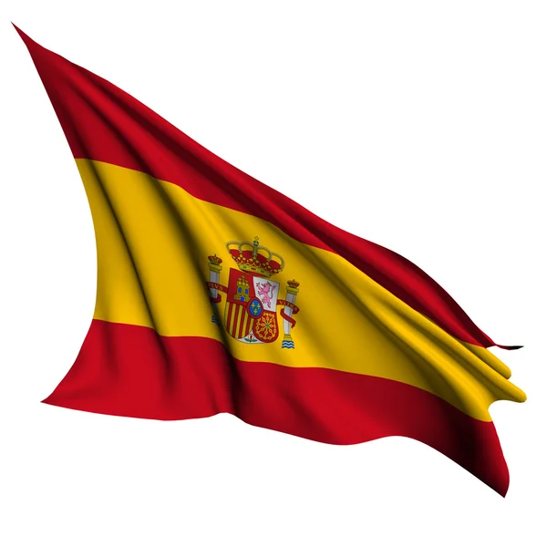 Espanha bandeira renderização ilustração — Fotografia de Stock