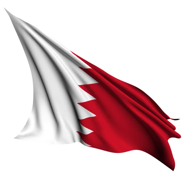 Bahrein (Bahrain) vlag renderen illustratie — Stockfoto