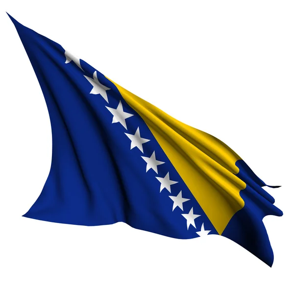Flagge von Bosnien und Herzegowina zur Illustration — Stockfoto