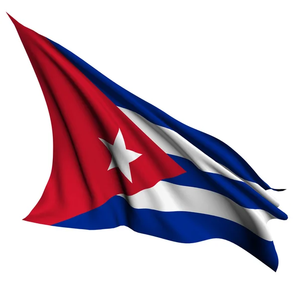 Σημαία της Κούβας καθιστούν εικονογράφηση — Φωτογραφία Αρχείου