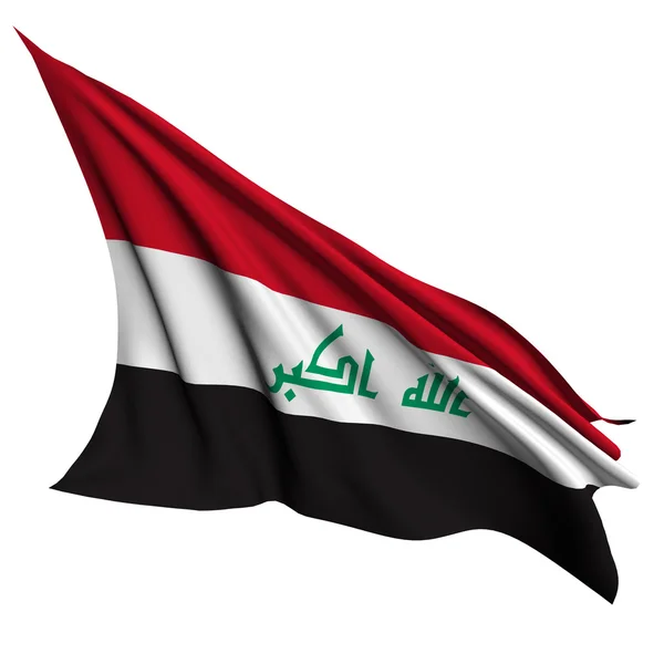 伊拉克国旗呈现图 — 图库照片