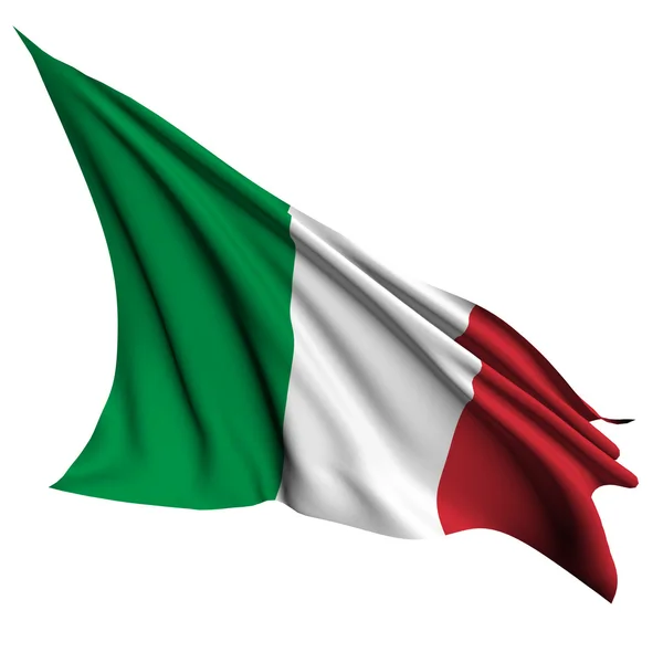 Olaszország zászló render illusztráció — Stock Fotó