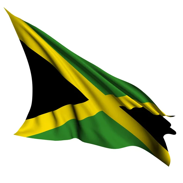 Jamaika bayrağını illüstrasyon render — Stok fotoğraf