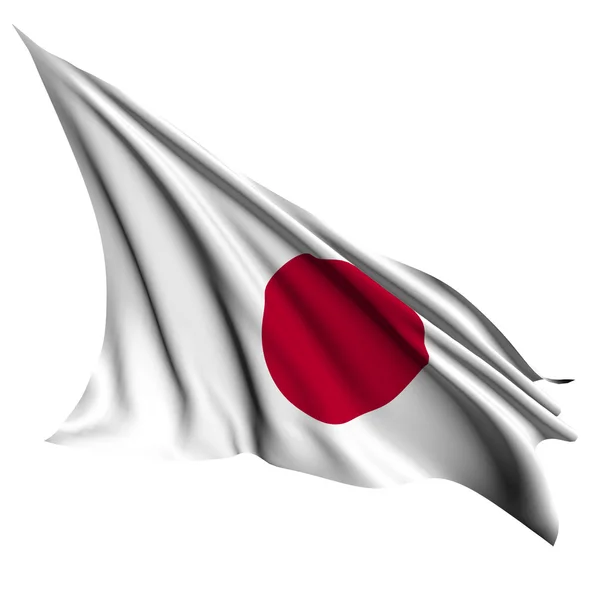 Japanse vlag renderen illustratie — Stockfoto