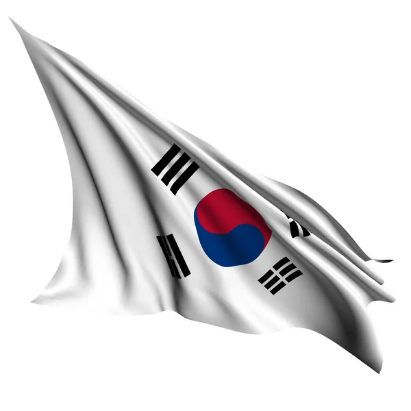 Bandera de Corea del Sur render illustration — Foto de Stock
