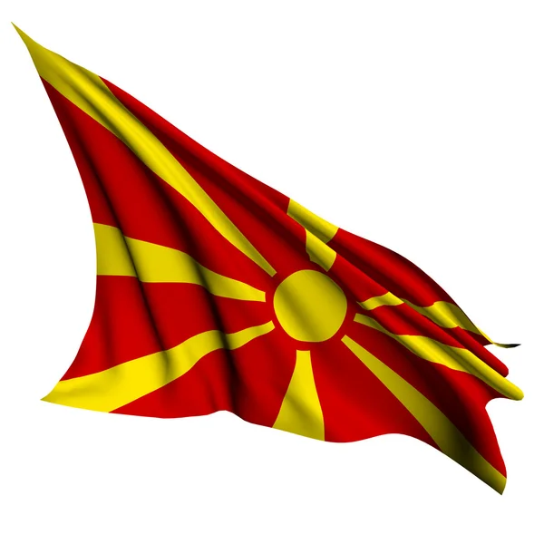 Vlajka Makedonie vykreslit obrázek — Stock fotografie