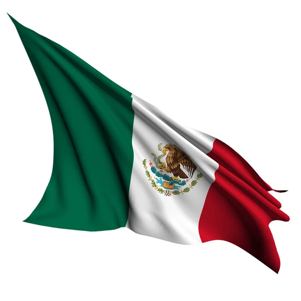 Bandera de México render illustration — Foto de Stock
