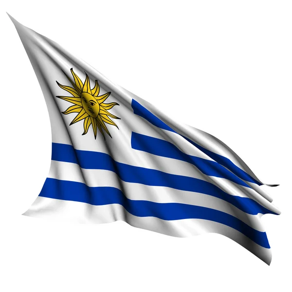 Ilustração renderização bandeira Uruguai — Fotografia de Stock