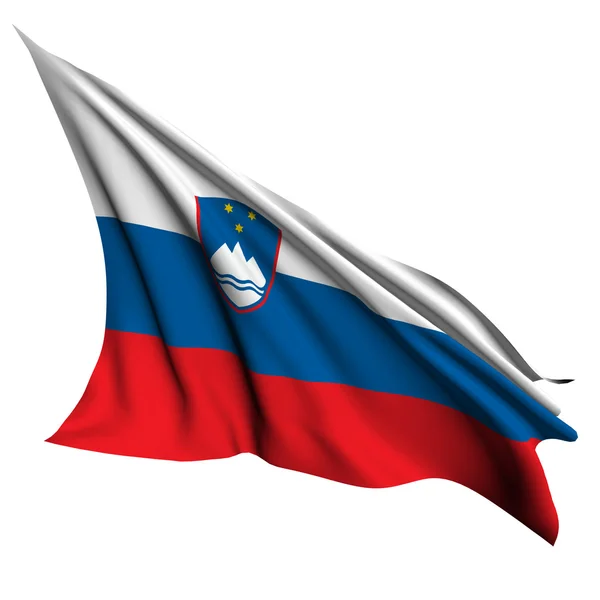 Прапор Словенії рендерінгу ілюстрація — стокове фото
