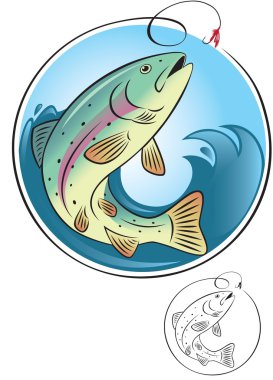 Fly fishing clipart