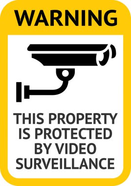 Notice Video Surveillance clipart