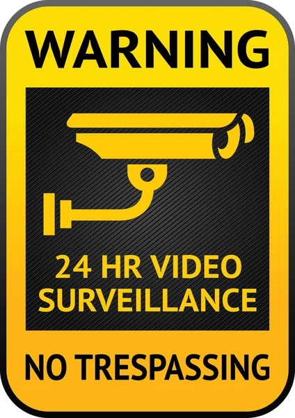 Rótulo de vigilância vídeo — Vetor de Stock