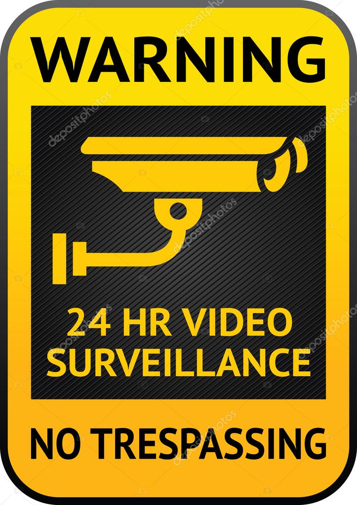 Étiquette de surveillance vidéo image vectorielle par ecelop © Illustration 10052783