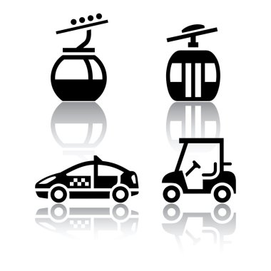 Set of transport icons - sport clipart