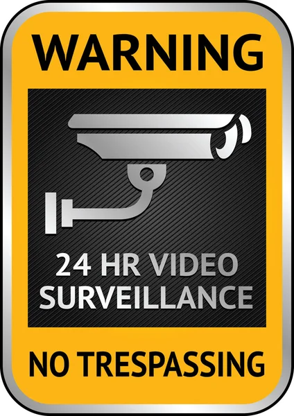 Etiqueta de vigilância por vídeo Cctv — Vetor de Stock