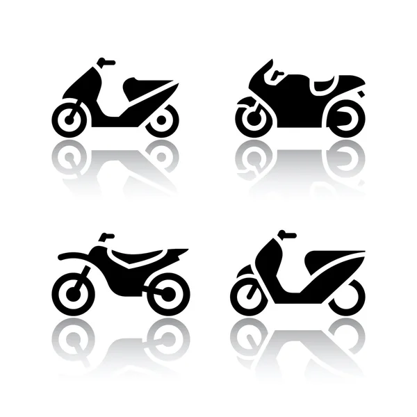 stock vector Set of transport icons - motorcycles