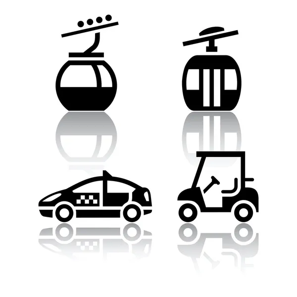 Ensemble d'icônes de transport - sport — Image vectorielle