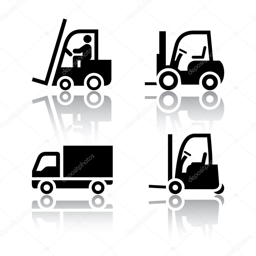 Set of transport icons - loader