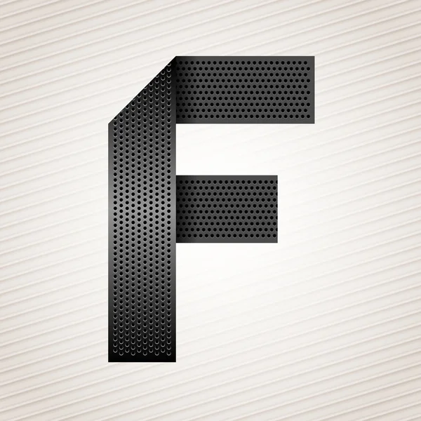 字母金属丝带-f — 图库矢量图片