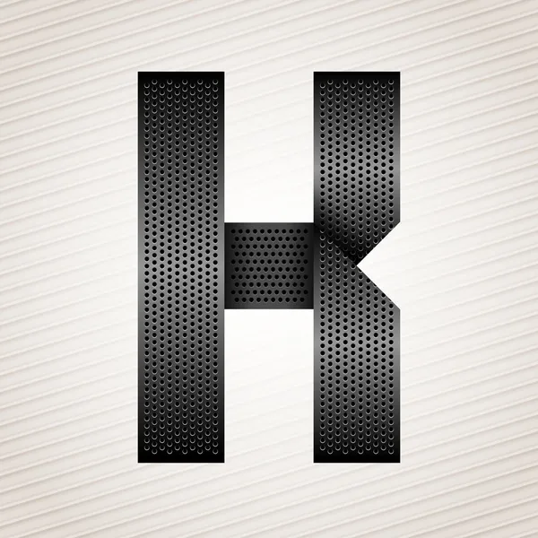 字母金属丝带-k — 图库矢量图片