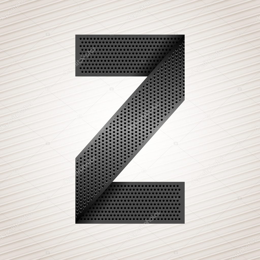 Letter metal ribbon - Z