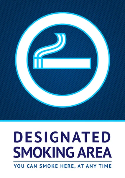 标签吸烟区贴纸 — 图库矢量图片