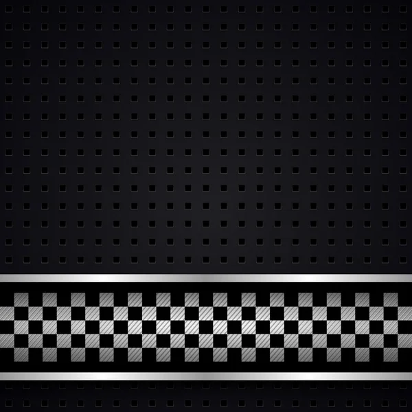 構造化された暗い金属穿孔シートのレース — ストックベクタ