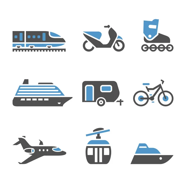 Icone del trasporto - Una serie di quinta — Vettoriale Stock