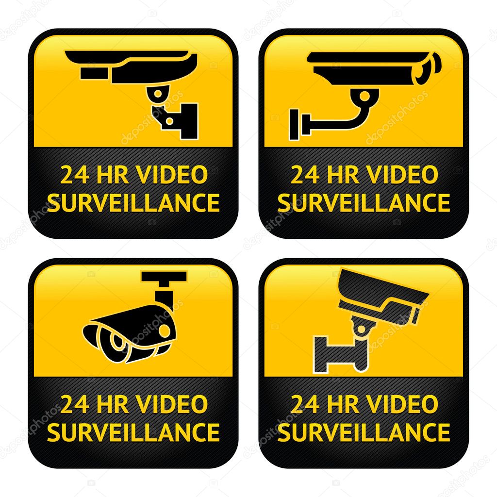 Security Camera Warning Stickers