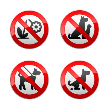 hayvan yasak işaretleri - ayarla
