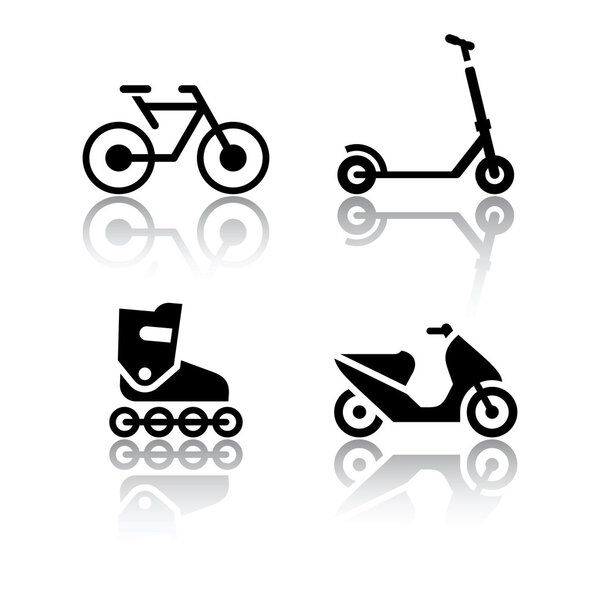 Set of transport icons - extreme sports