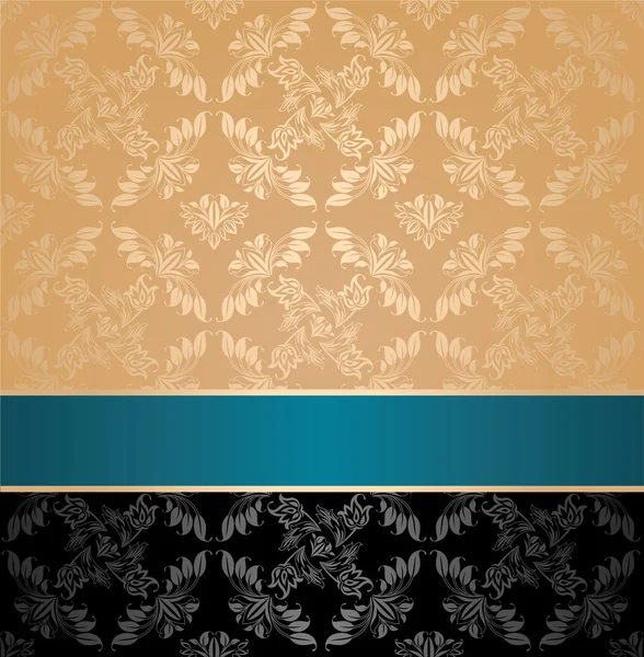 Nahtloses Muster, floraler dekorativer Hintergrund — Stockvektor