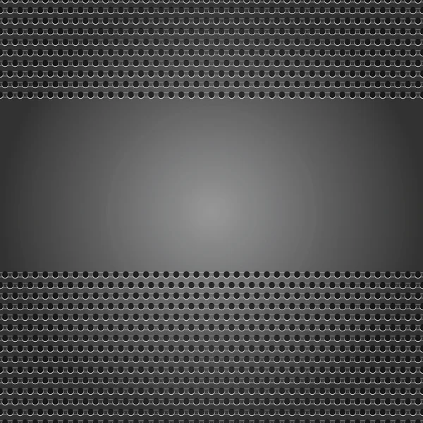 Tmavě šedé pozadí perforovaným plechem — Stockový vektor