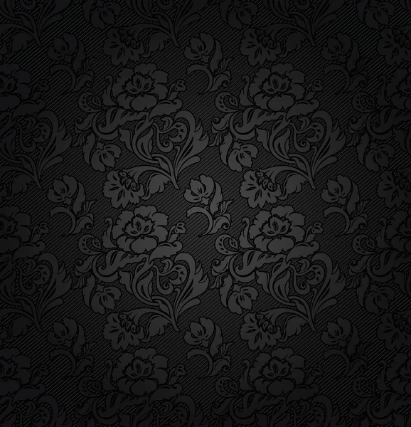 Fond en velours côtelé, tissu texture fleurs ornementales — Image vectorielle