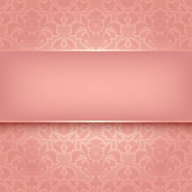 Background pink ornamental fabric texture. Vector eps 10 clipart