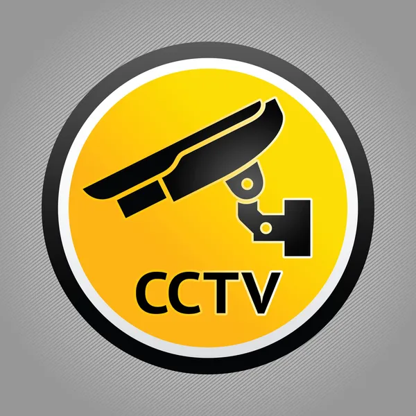 Felügyeleti kamera figyelmeztető szimbólumok — Stock Vector
