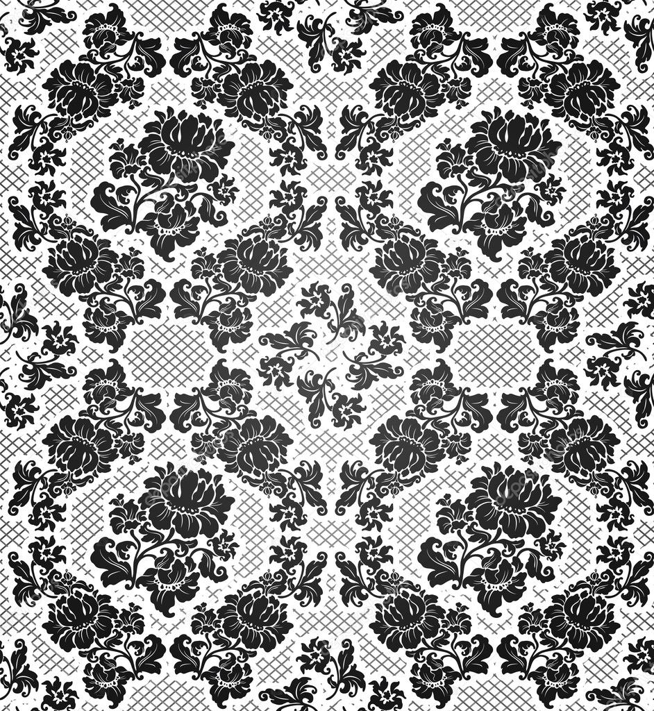 Lace background, ornamental flowers