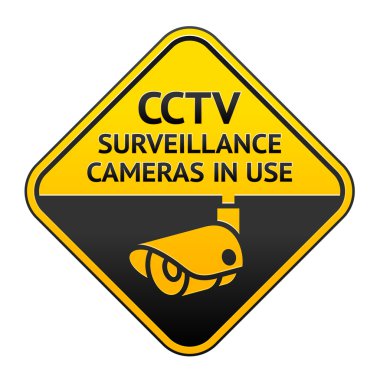 CCTV pictogram, video surveillance symbol clipart