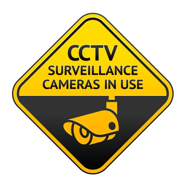 Pictograma de CCTV, símbolo de vigilância por vídeo — Vetor de Stock